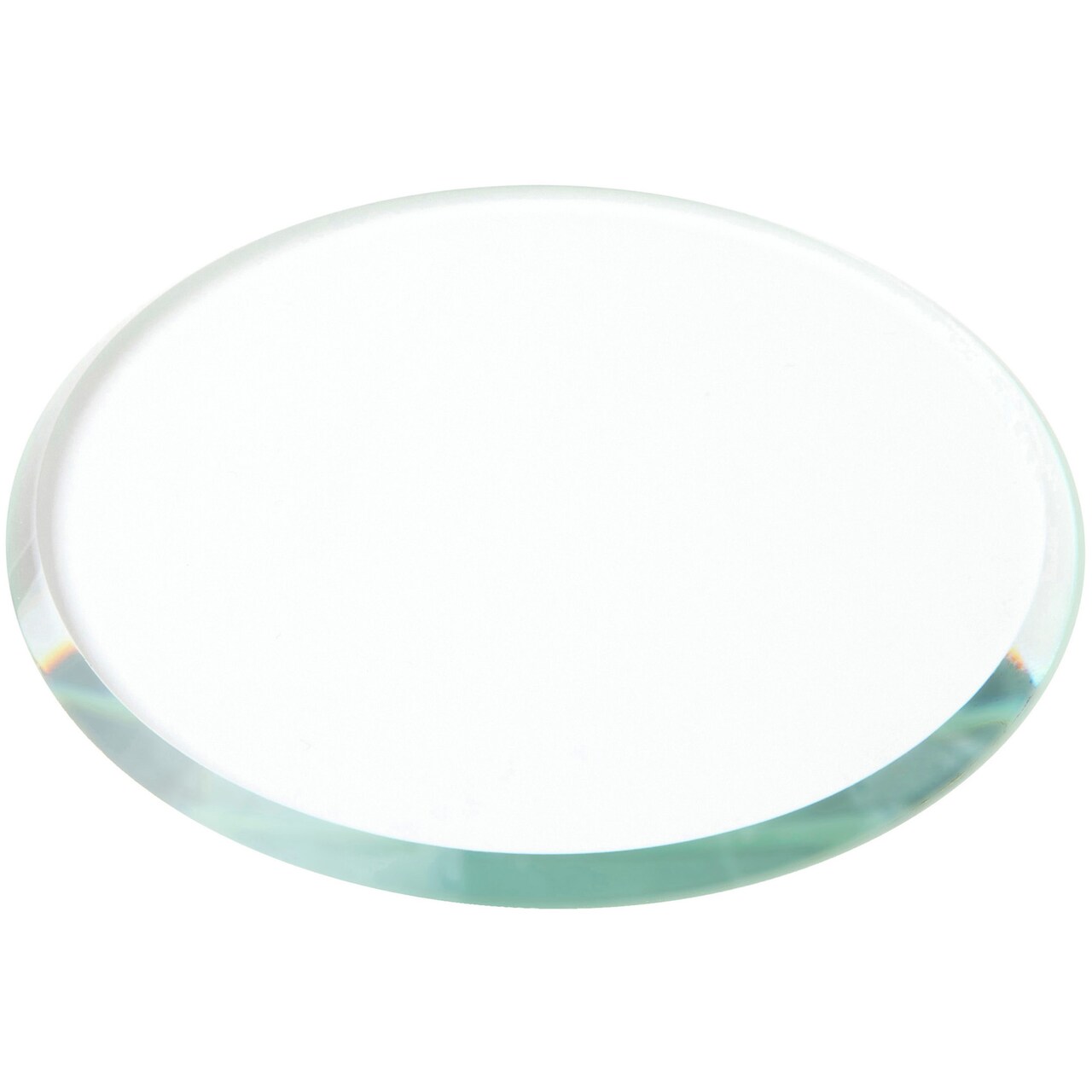 Plymor 2.5" Round, 3mm Thick Beveled Clear Glass Circle